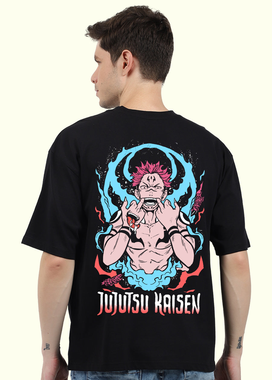 Jujutsu Kaisen Men Oversized Printed T-Shirt