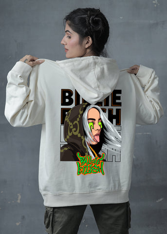 Billie Ellish Women Drop Shoulder Loose Fit Premium Terry Hoodie