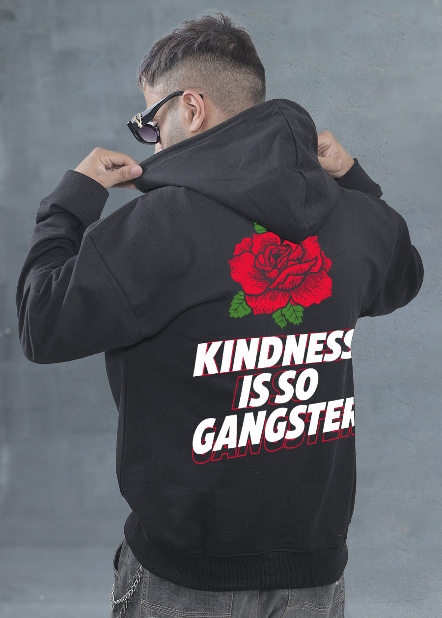 Kindness is so Gangster Men Drop Shoulder Premium Terry Hoodie