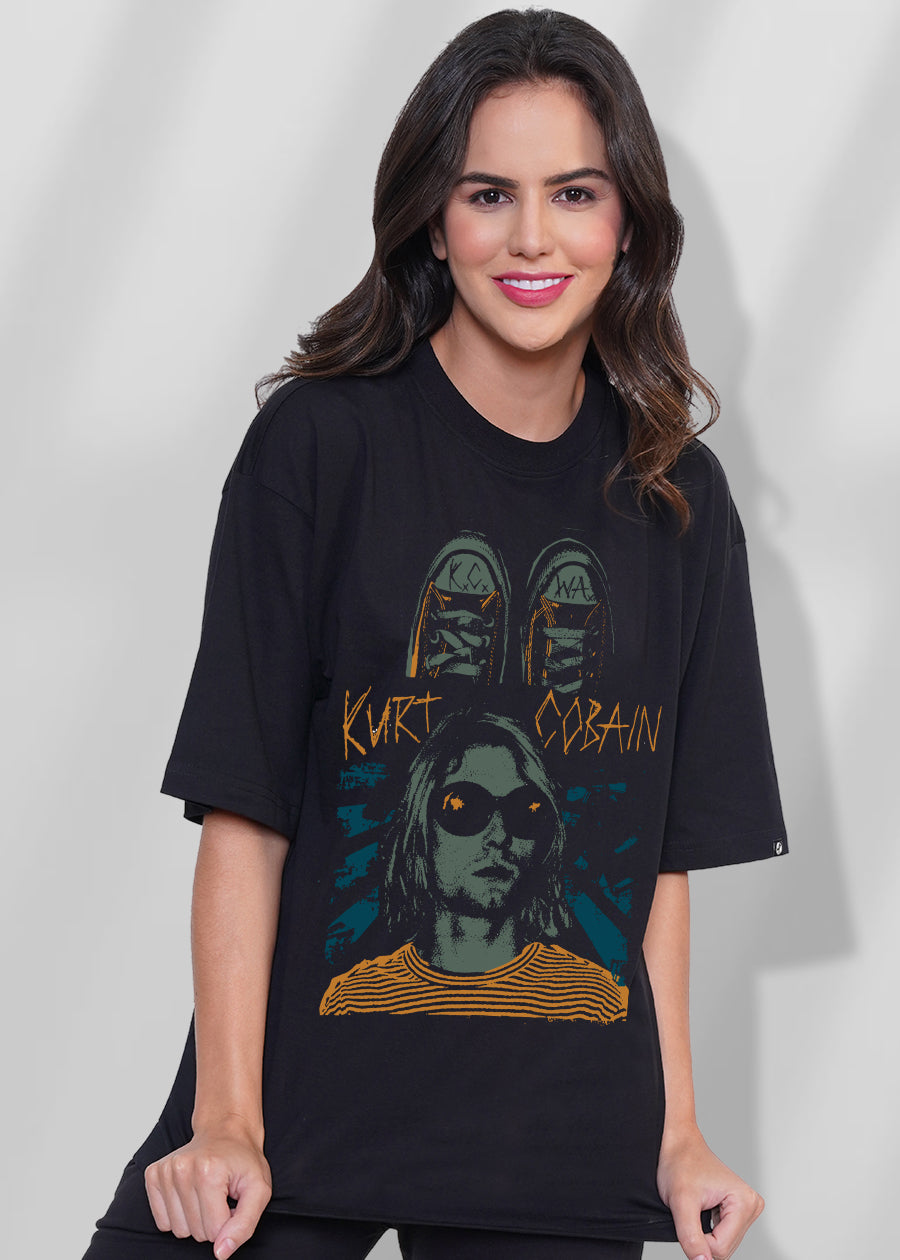 Kurt Cobain Women Oversized T-Shirt