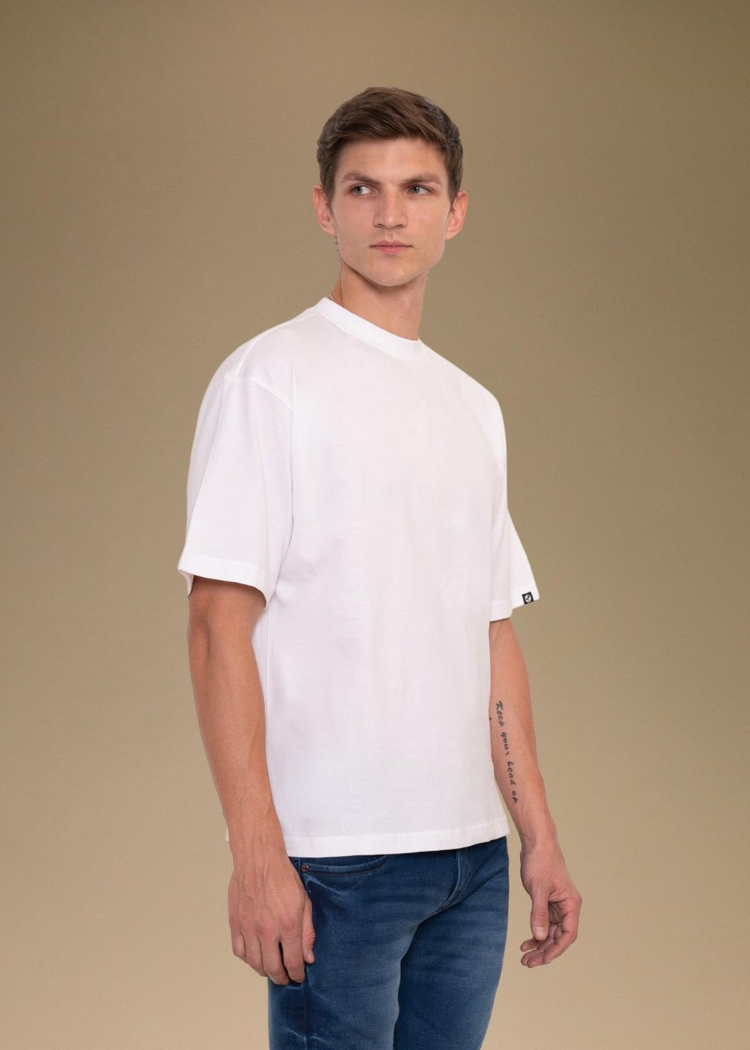 Solid Men Oversized T-Shirt - White