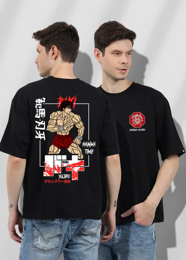 Hanma Yujiro Men Oversized Printed T-Shirt