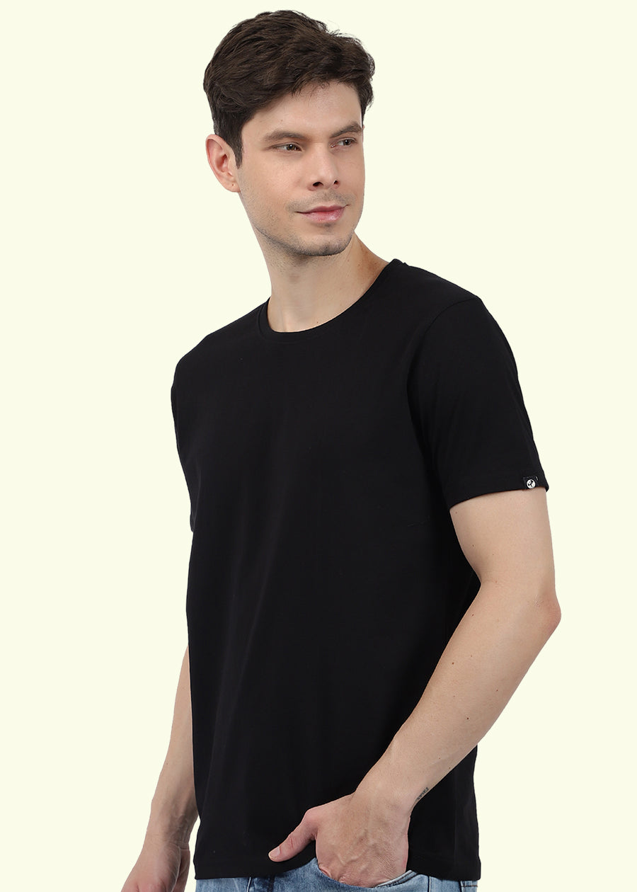Sensei Kakashi Men Regular Fit Black Half Sleeve T-Shirt