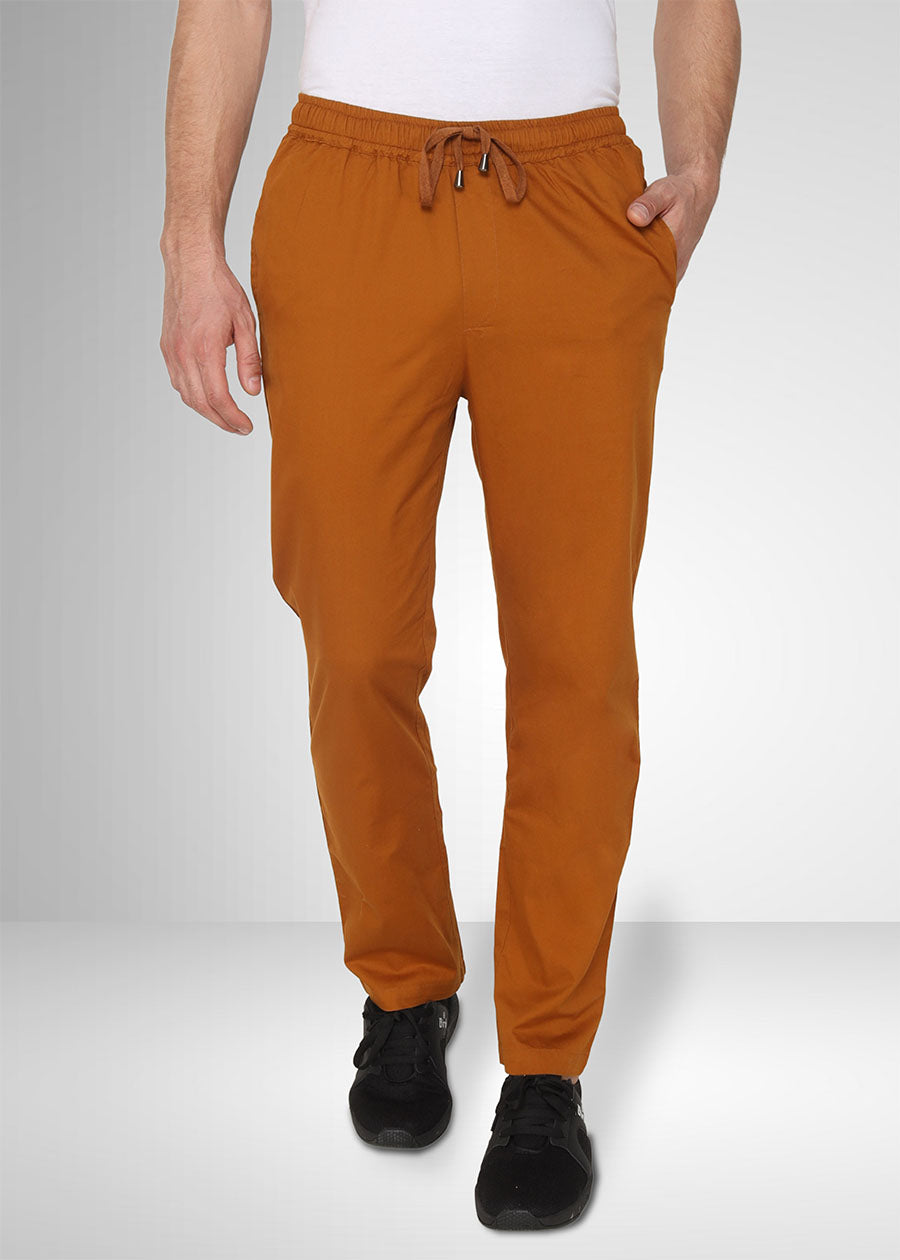 Cotton Twill Pants For Men rustic orange