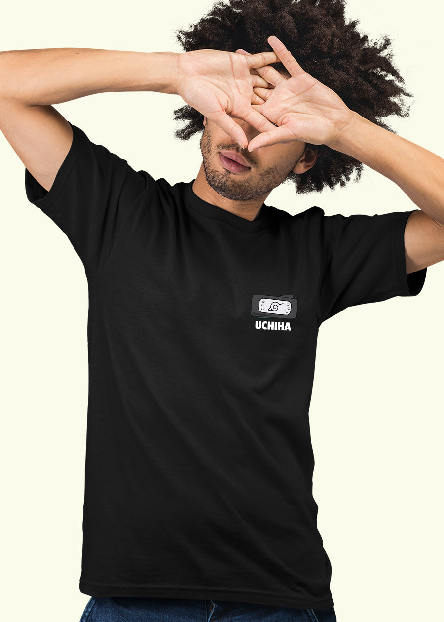 Uchiha Itachi Men Regular Fit Black Half Sleeve T-Shirt