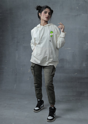 Billie Ellish Women Drop Shoulder Loose Fit Premium Terry Hoodie