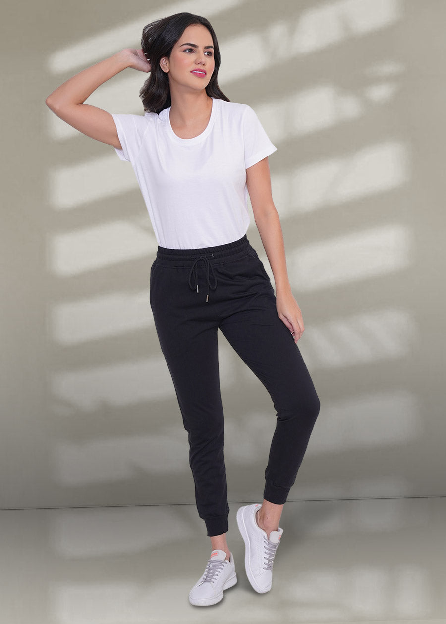 French Terry Jogger for Women Black