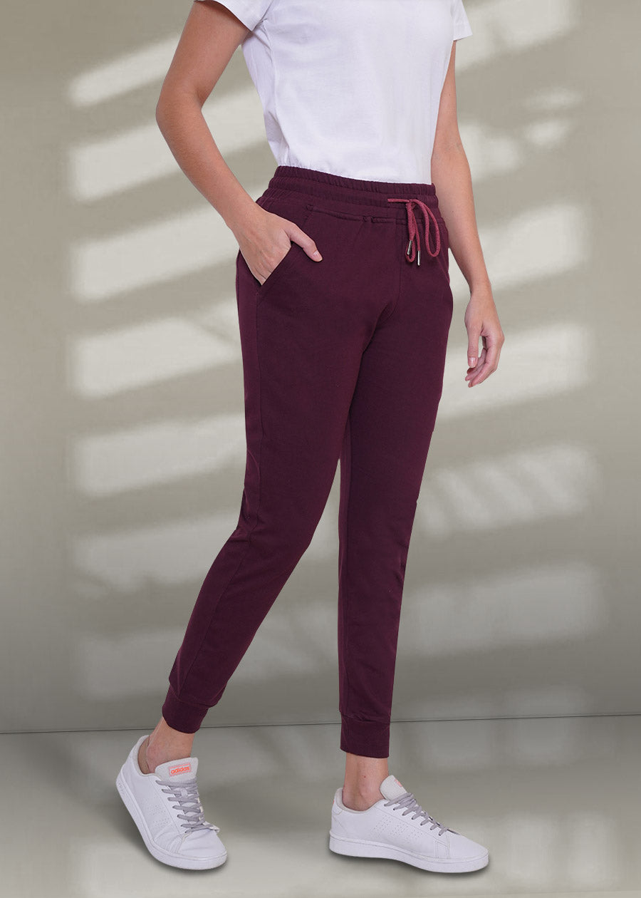 French Terry Jogger for Women Wine