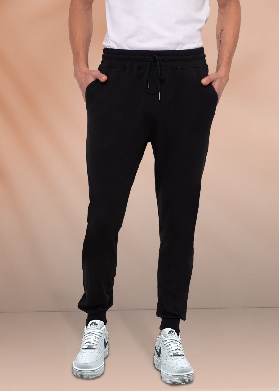 French Terry Jogger For Men : Black