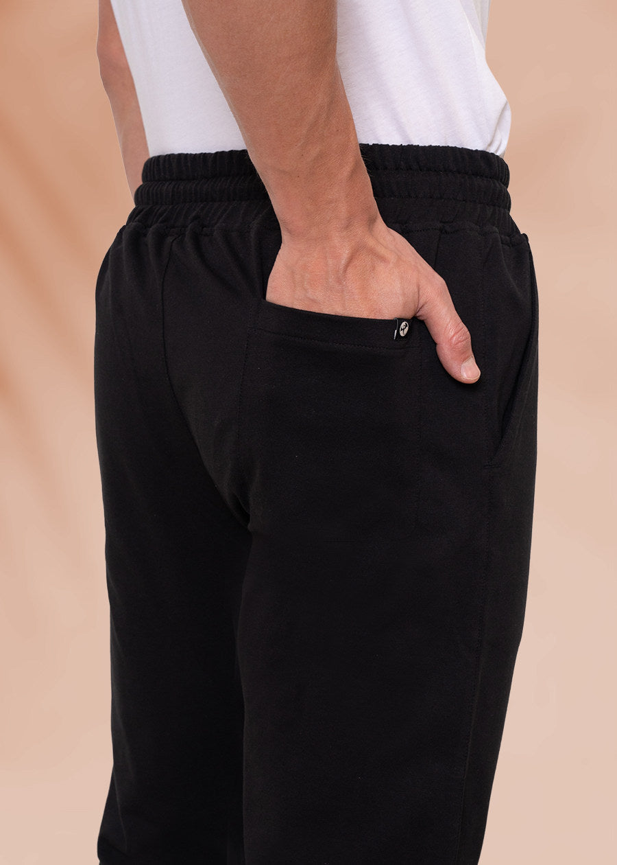 French Terry Jogger For Men : Black
