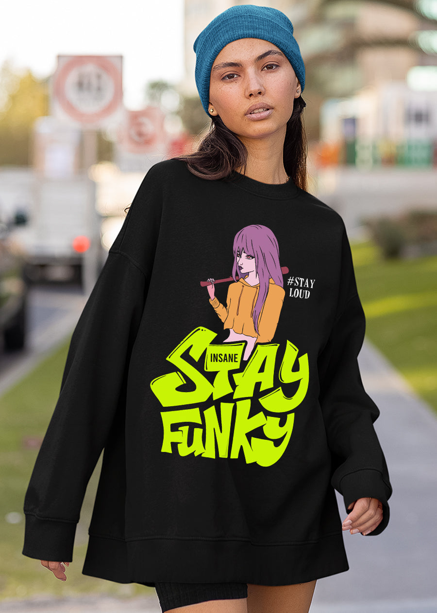Stay Funky Women Drop Shoulder Terry Sweatshirt | Pronk
