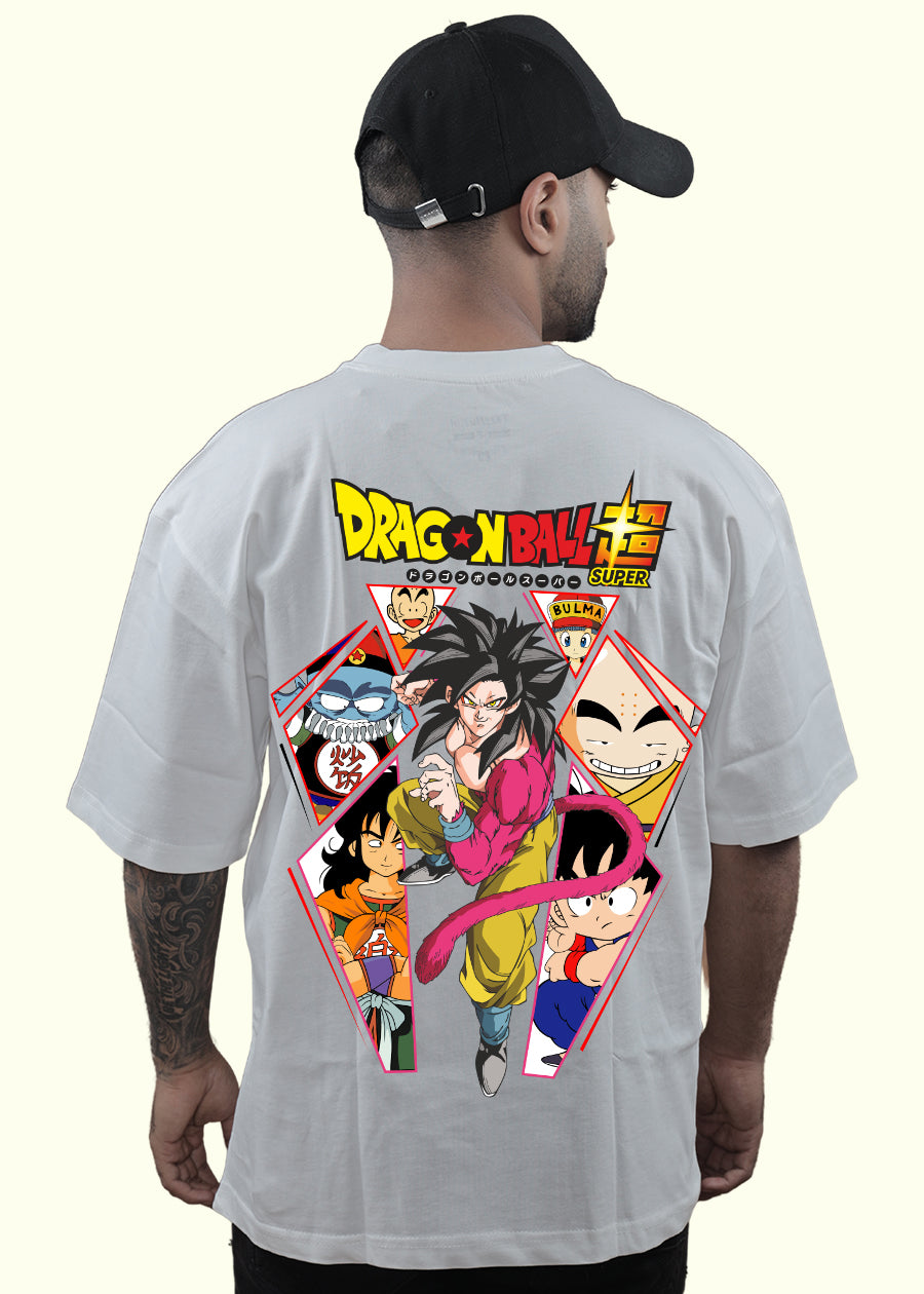 Dragon Ball GT Men Oversized Printed T-Shirt