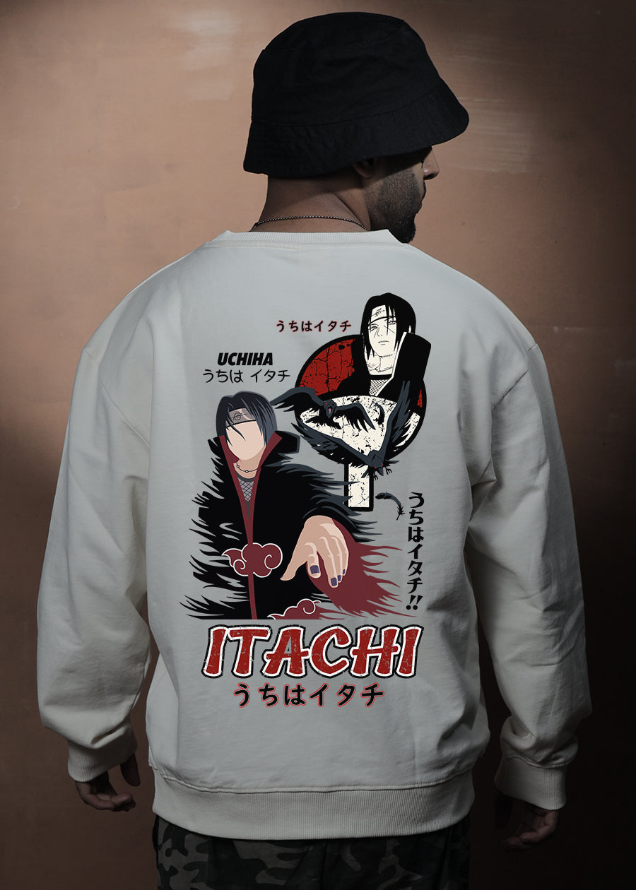 Uchiha Itachi Men Drop Shoulder Premium Terry Sweatshirt