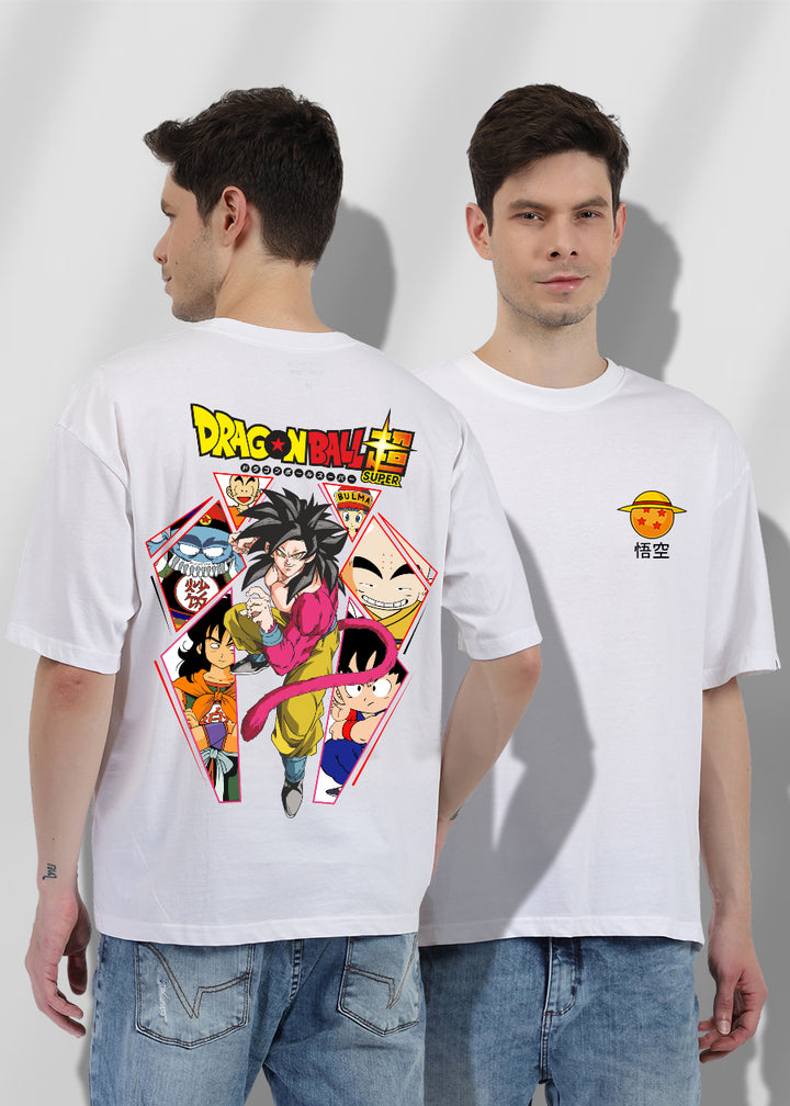 Dragon Ball GT Men Oversized Printed T-Shirt