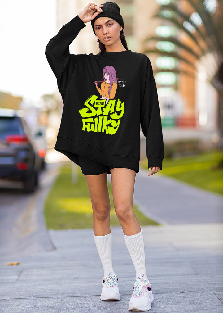 Stay Funky Women Drop Shoulder Terry Sweatshirt | Pronk