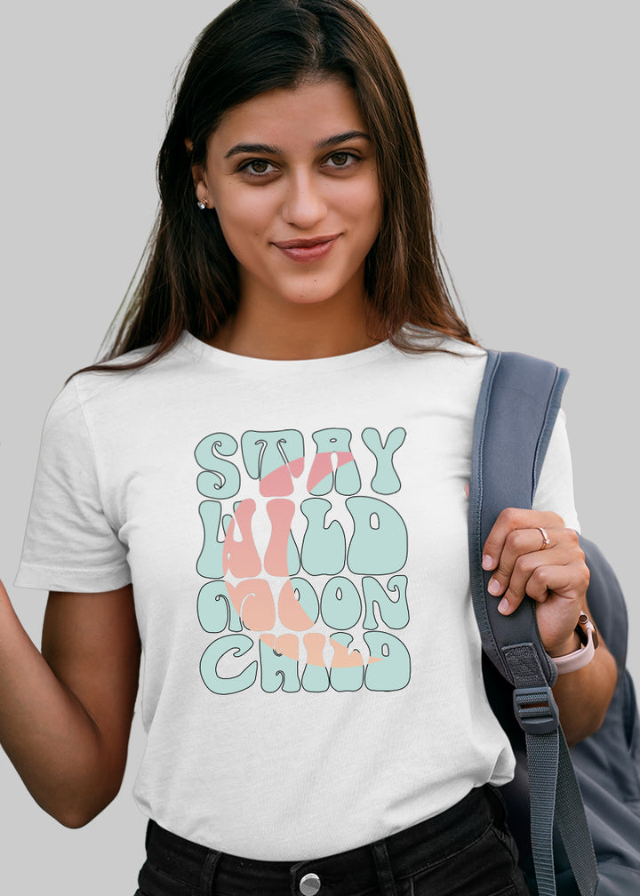 Moon Child Women half sleeve T-shirt