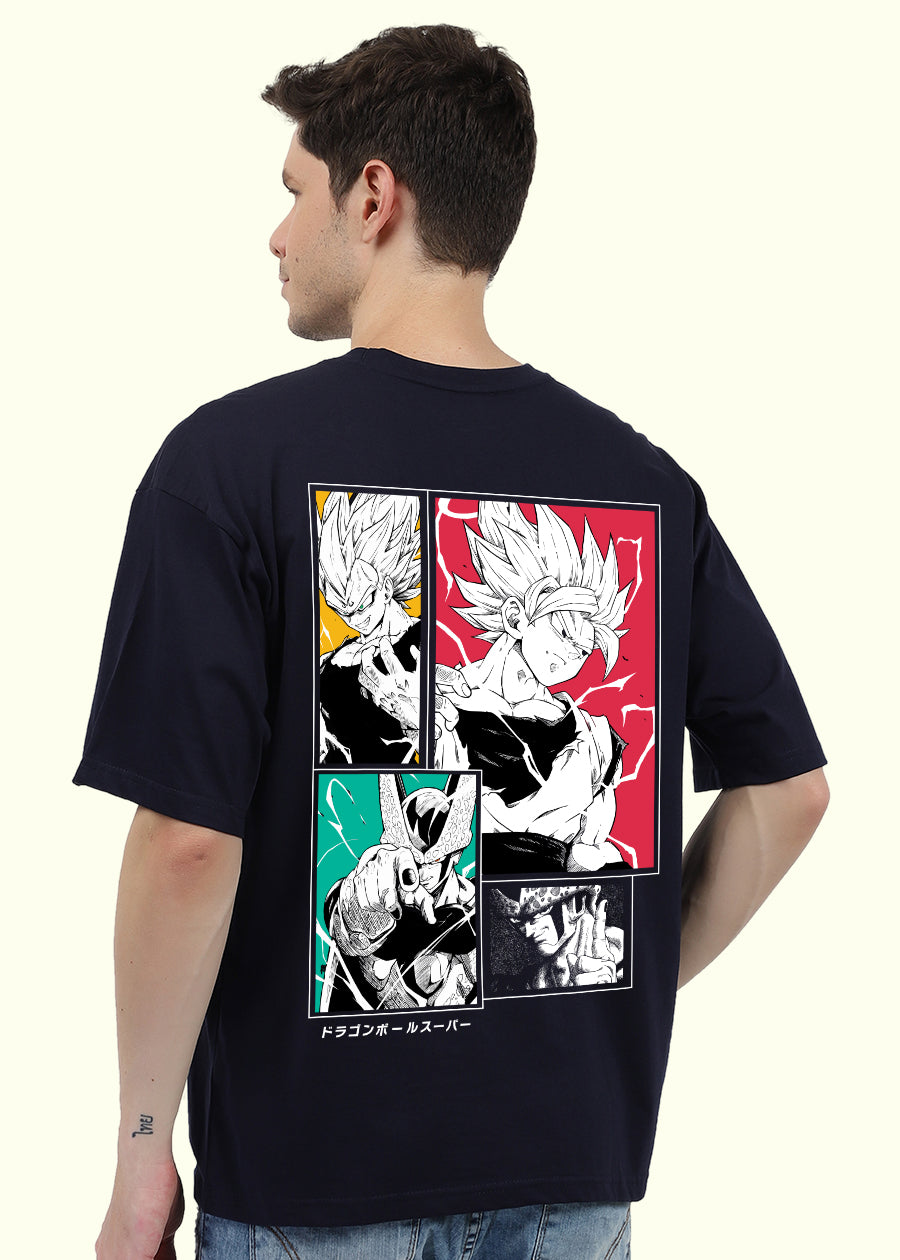 Dragon Ball Fighters Men Oversized Printed T-Shirt