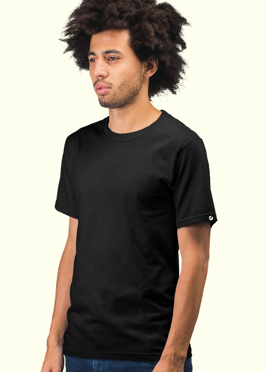The Beast Men Regular Fit Black Half Sleeve T-Shirt