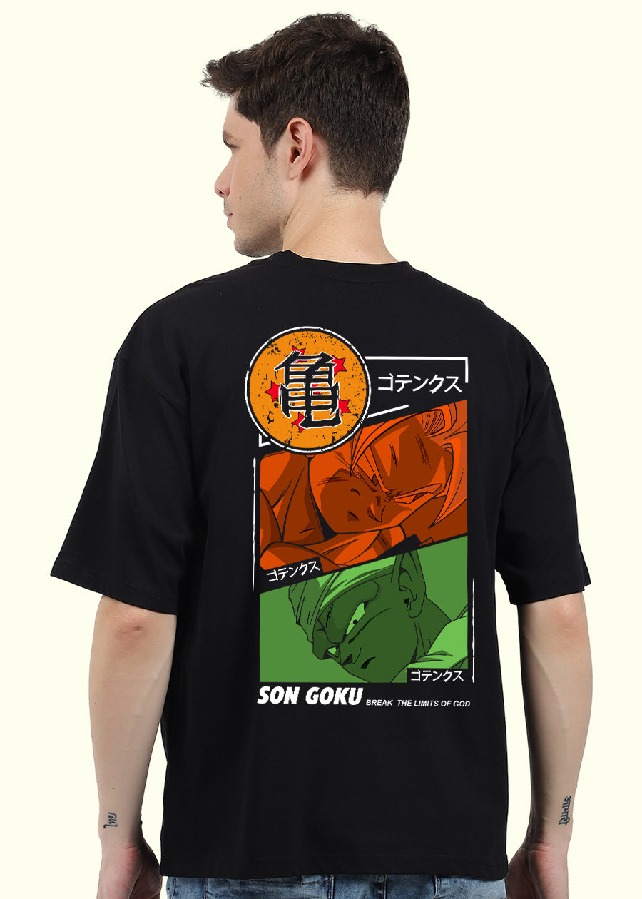 God Goku Men Oversized Printed T-Shirt