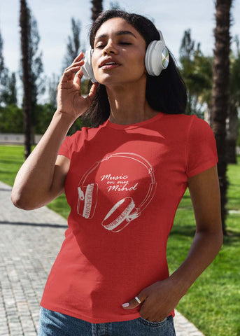 Music on my mind Women Half Sleeve T-Shirt - TeesHut