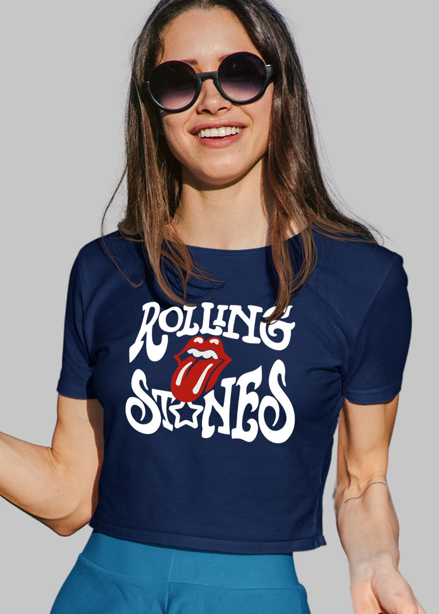Rolling Stones Women Crop Top