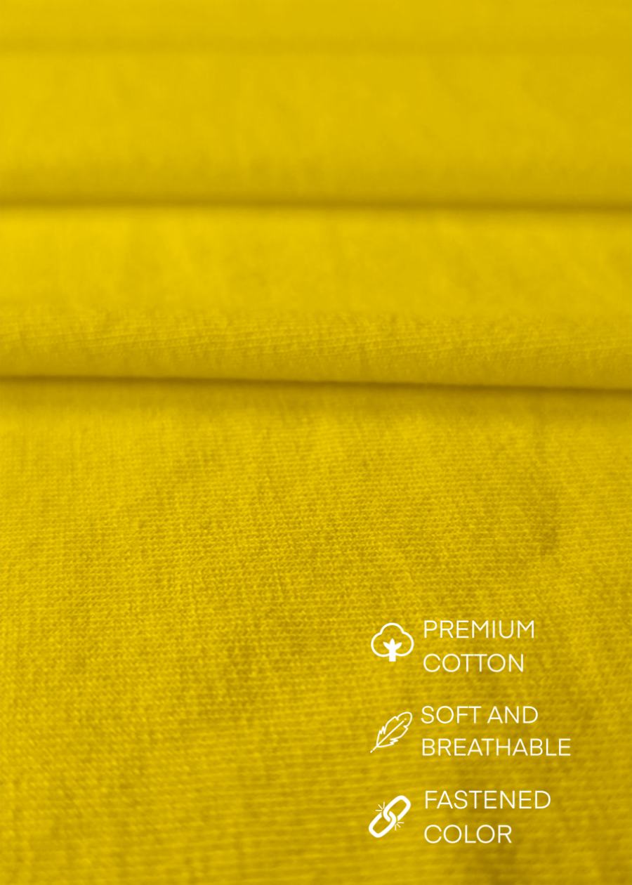 Solid Men Half Sleeve T-Shirt - Pineapple Yellow