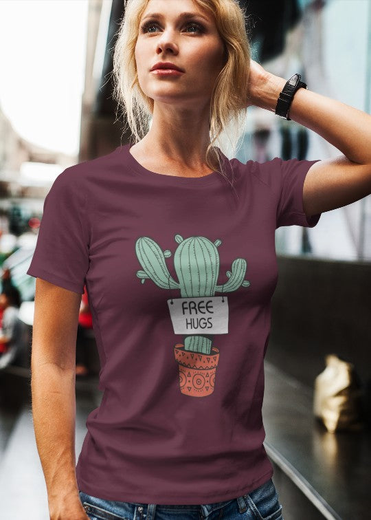 Free Hugs Women Half Sleeve T-Shirt - TeesHut