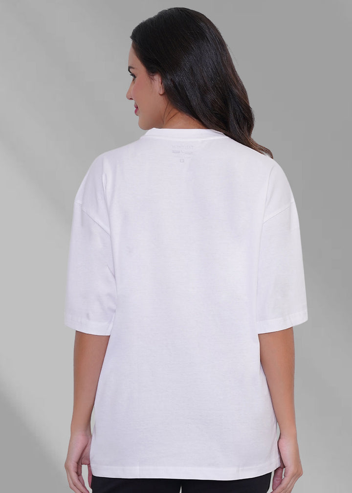 Rose For No One Women Oversized T-Shirt - White