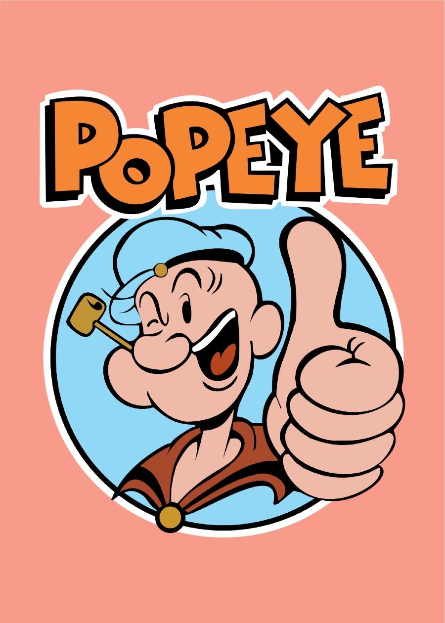 Popeye The Sailor Man Women Half Sleeve T-Shirt