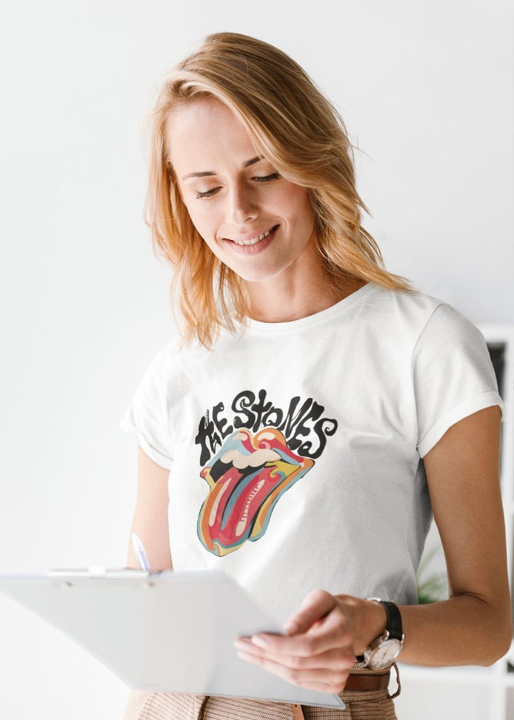 The Rolling Stones Women Half Sleeve T-Shirt