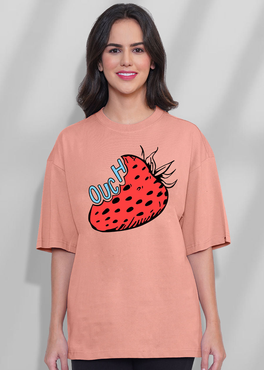Ouch Berry Women Oversized T-Shirt